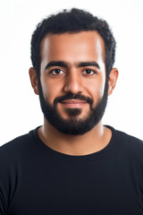 Obraz premium Foto für Ausweis - Junger Mann aus Syrien mit Bart