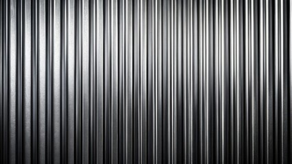 Obraz premium Black silver corrugated metal background with textured surface creating a modern industrial look for design projects