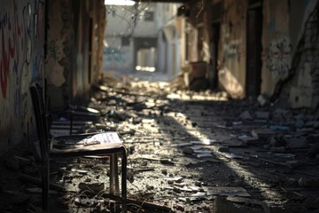 Obraz premium Street shadow light city.