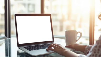 Businesswoman Working on Laptop