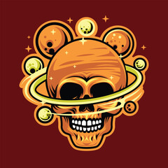Skull vector logo illustration