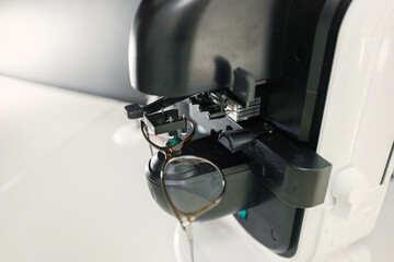 Cropped photo of a special optical equipment