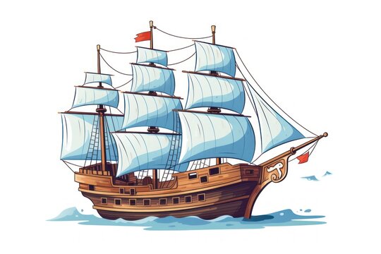 recommend clip art: Pirate ship watercraft sailboat vehicle.