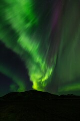 Northern Lights over Icelandic Mountains