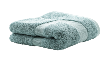 Folded Soft Blue Towel.