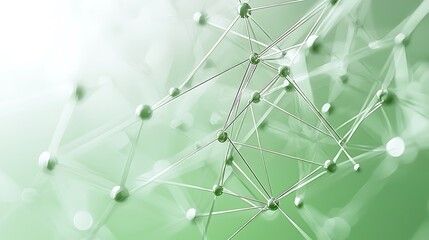 Green lights form a futuristic network, symbolizing digital data flowing through cyberspace.