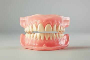 Fototapeta premium Detailed view of a dental model featuring removable teeth, ideal for educational purposes and demonstrating dental anatomy