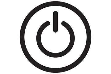 Button On Off vector illustration set. Power Turn Off Switch Sign in suitable for apps and websites UI design style.