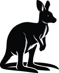 kangaroo silhouette vector