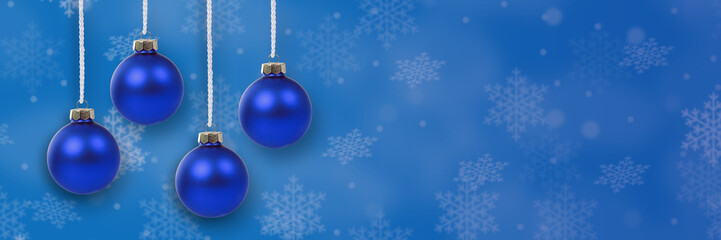Christmas balls baubles decoration card banner and copyspace copy space