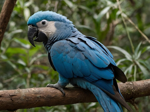Spix&rsquo;s Macaw (Cyanopsitta spixii) &ndash; A critically endangered blue parrot from Brazil.
