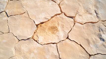 Macro Close Up of Cracked Arid Desert Landscape Texture