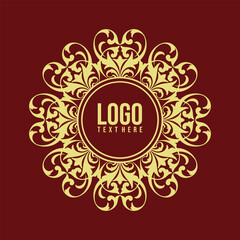 Decorative logo art frame for design template, brand, initial, sticker, labels