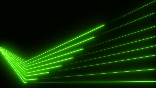 neon background of bright lines glowing in the dark. Modern futuristic technology concept.