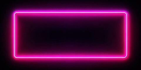 Pink Neon Light Rectangle Frame, neon light, glowing, frame, abstract , light