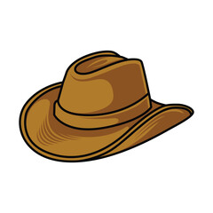 Vector illustration of adventurer hat, mountain hat, cowboy hat, expedition hat - Back to nature