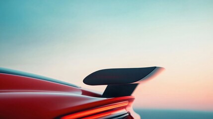 Sporty Red Car Detail