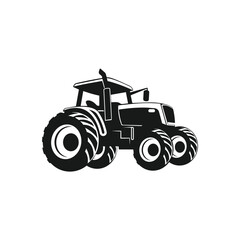 Farm tractor logo design. tractor logo for farming. farm tractor logo design template
