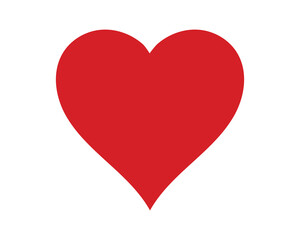 Love Heart icon. Hearts in red color with different shapes