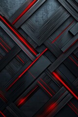 A sleek design dark metallic background with red color in different X patterns, futuristic design 