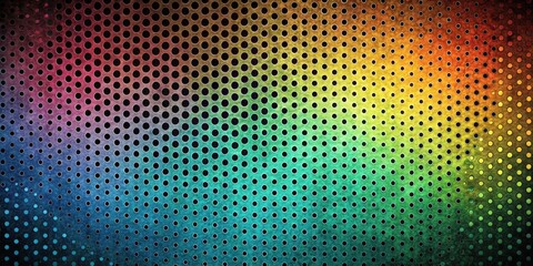Obraz premium Vintage style dot texture background in black on colorful backdrop with abstract shadows
