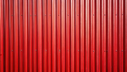 Red corrugated metal sheet texture background of galvanized steel surface