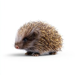 Obraz premium Cute Porcupine on White Background