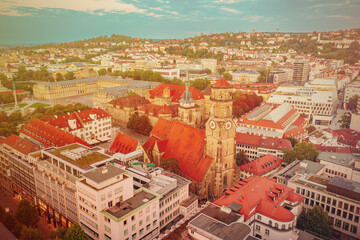 Stiftskirche church in Stuttgart, Germany, travel destination