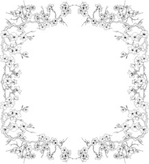 Hand drawn floral arrangements