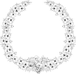 Hand drawn floral arrangements