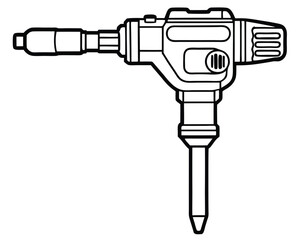 Jackhammer vector silhouette