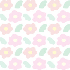 お花のシンプルなパターンスクエア壁紙⭐︎PNG