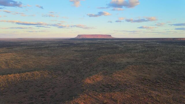 Aerial view of Mount Conner in the Northern Territory of Australia
