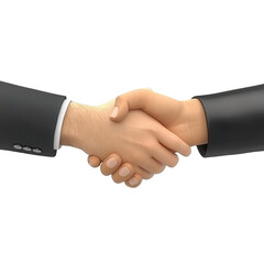 A professional handshake symbolizing partnership and agreement in a business context. on transparent cutout, PNG file