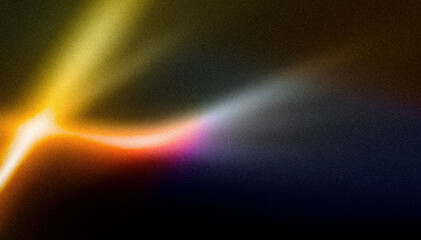 Blank grained and scratched film strip texture background with heavy grain, light leak Real Lens Flare Shot in Studio over Black Background. Easy to add as Overlay or Screen Filter