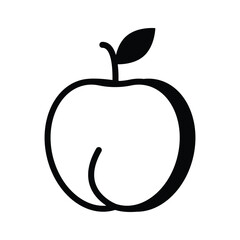 Fresh apple icon, best fruit for healthy lifestyle