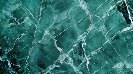 Fototapeta premium Elegant deep green marble adorned with intricate white veining, creating a luxurious and sophisticated backdrop that embodies opulence and natural beauty.