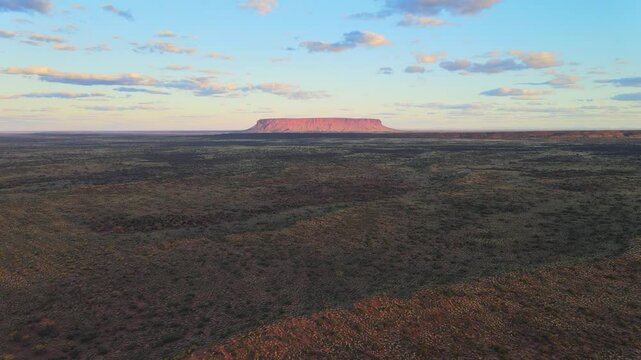Aerial view of Mount Conner in the Northern Territory of Australia