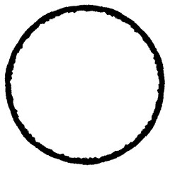 Grunge outline circle frame isolated