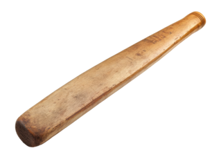 Vintage wooden baseball bat on a white isolate background. transparent background.