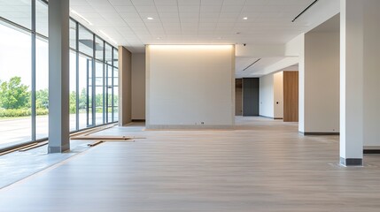 Obraz premium Modern Unfinished Office Space with Open Design