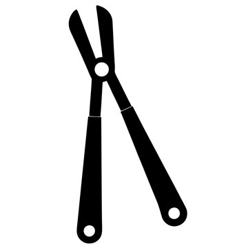 black shears tool isolated clip art preview