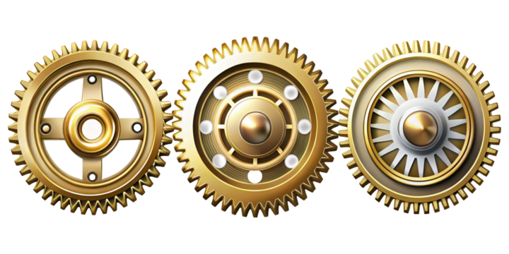gold gear wheels - Powered by Adobe