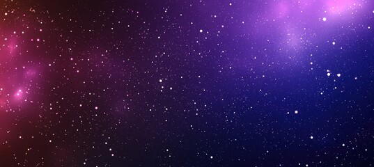 Obraz premium Cosmic Purple Nebula with Glowing Stars - Outer Space Design for Posters and Wallpapers