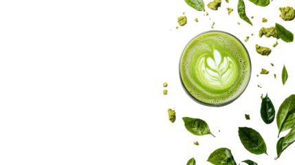 Green Easter egg adorned with leaves and intricate ornaments, blending elements of nature and spring in a fresh and vibrant design