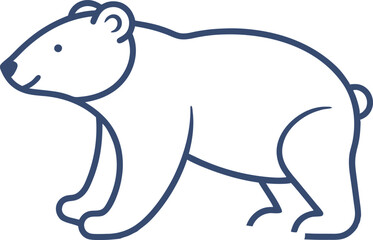 Whimsical Vector of a Polar Bear Cub Playing Joyfully in the Snow
