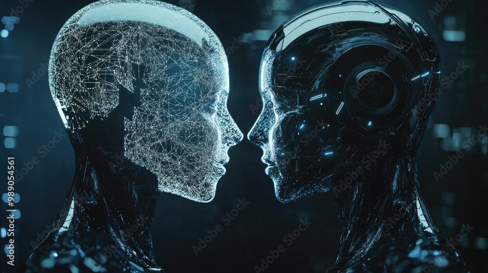 Poster ai robots bridging human interaction and vast data networks through intelligent ai brain systems and
