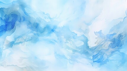 Fototapeta premium Blue and white watercolor abstract background suitable for web design, social media graphics, digital art projects, and printing materials. Generative AI