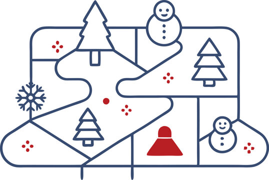 recommend clip art: Snowy Strategy an Enchanted Winter Board Game Featuring Vivid Vectors
                    