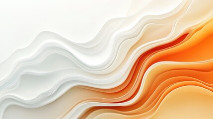 A beautiful white-orange gradient with dynamic flowing waves, perfect for adding a fresh, nature-inspired look to your eco-friendly designs